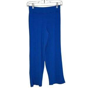 Zara Women's Blue Wide Leg Cropped Pull-On Pants Size Small